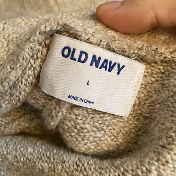 Tan heather long cardigan sweater Old Navy womens size large - Picture 11 of 12